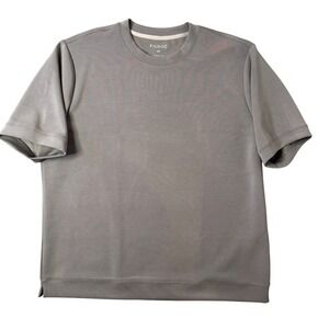 Fioboc Mens 4XL Gray Short Sleeve Crew Neck Performance T-Shirt Minimalist Tee